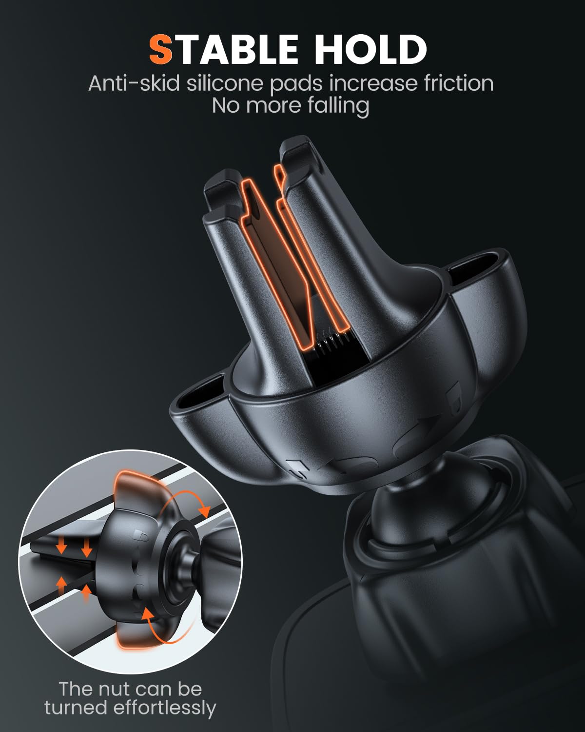 Apps2Car Universal Magnetic Car Phone Holder | 360° Rotation Dashboard Mount |