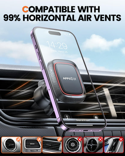Apps2Car Universal Magnetic Car Phone Holder | 360° Rotation Dashboard Mount |