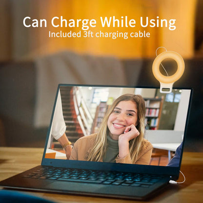 Ring Light for Phone, Laptop, Tablet, Rechargeable 60 LED Selfie Ring Light with 3 Models & 5 Level Brightness, Perfect for Selfies, Makeup, Live Stream, etc